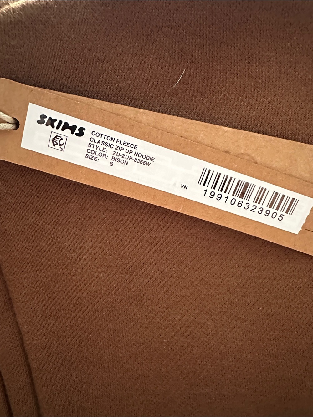 SKIMS bison Hoodie Jacket small - Picture 5 of 6